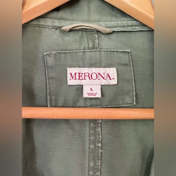 2/$20 Merona Jacket, unisex. size L. Army green. - Picture 6 of 6